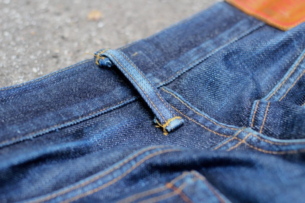 Indigofera No. 2 shrink-to-prima-fit denim off-set belt loop