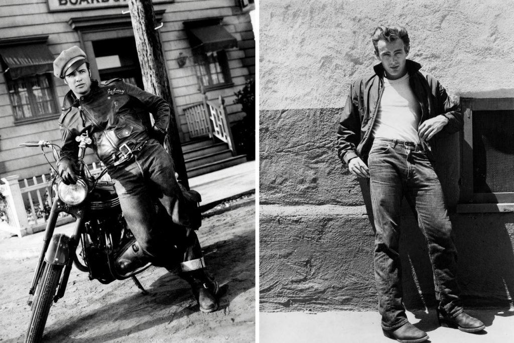 Marlon Brando and James Dean in jeans