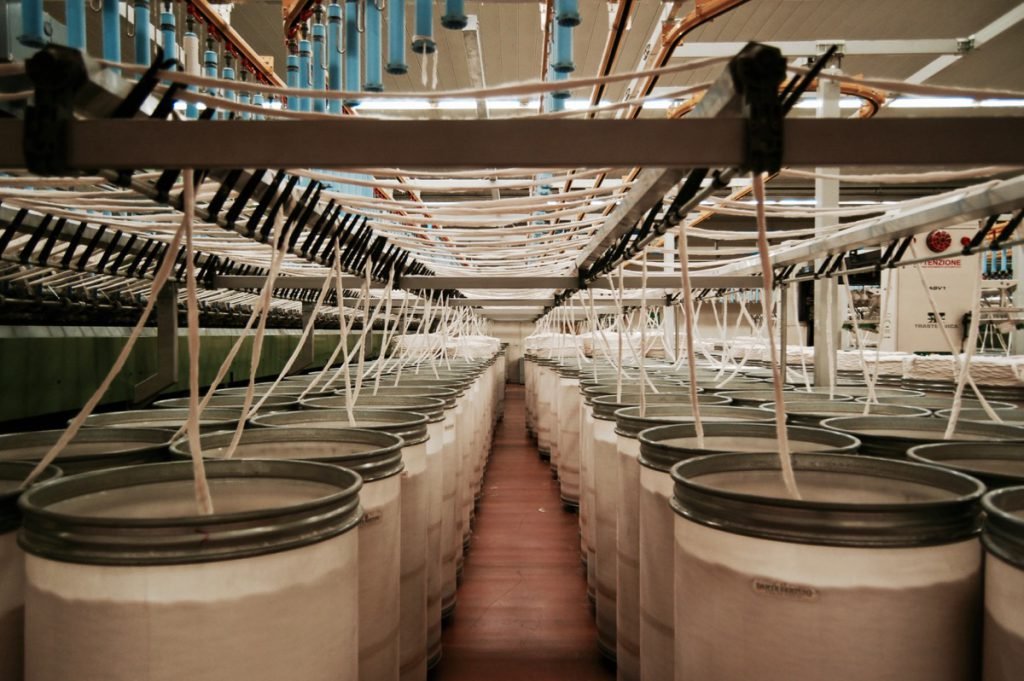 how denim is made, spinning slivers