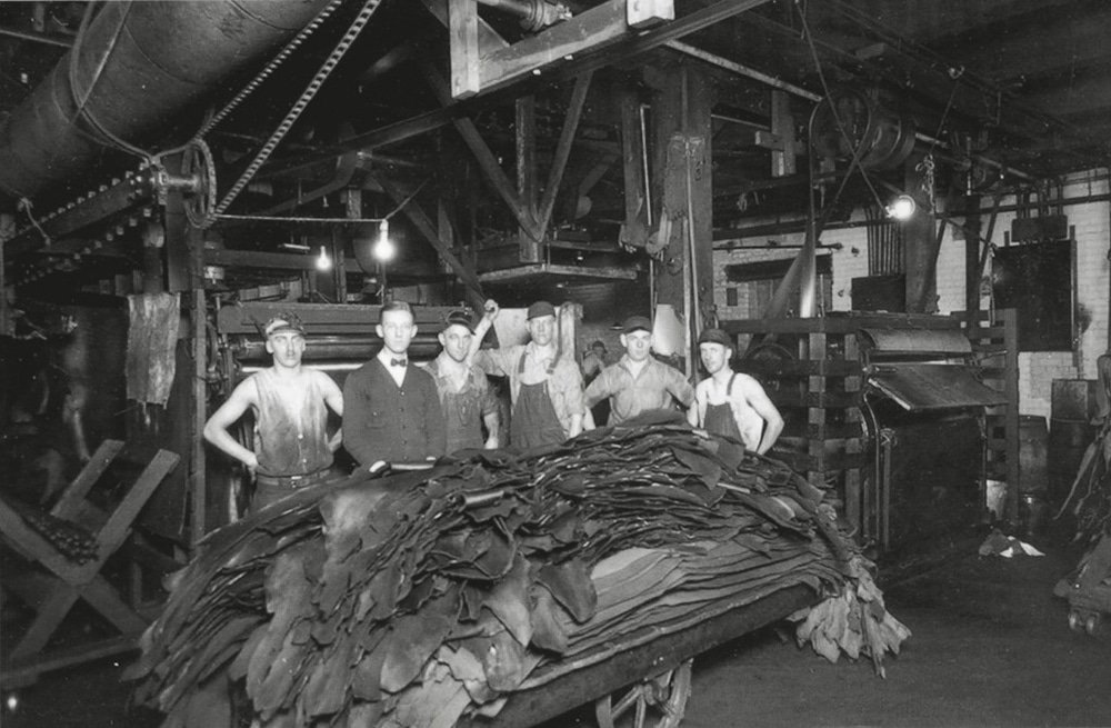 S.B. Foot Tanning Company finishing department 1929
