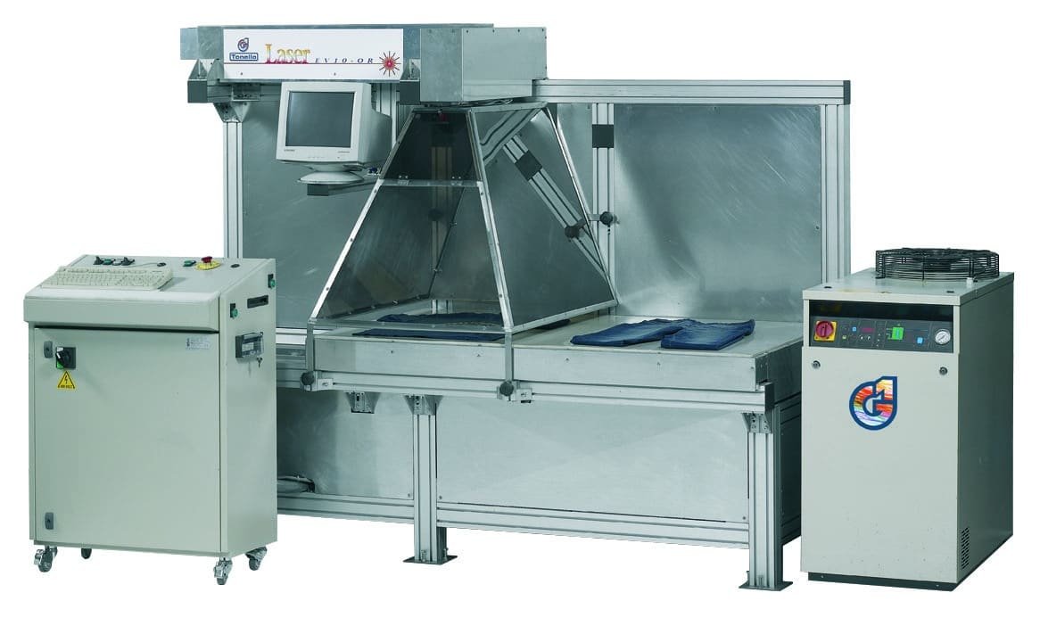 Tonello EV10 laser laundry machine pre-washed jeans