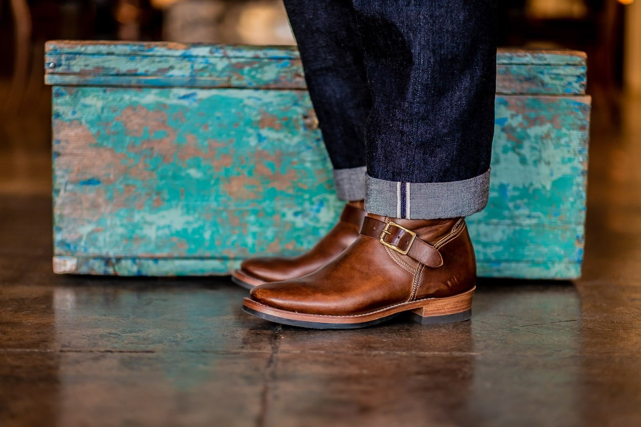 Denimhunters, Blue Blooded, Instagrammer, almostvintagestyle, Clinch boots, engineer boots, raw denim, Japanese denim