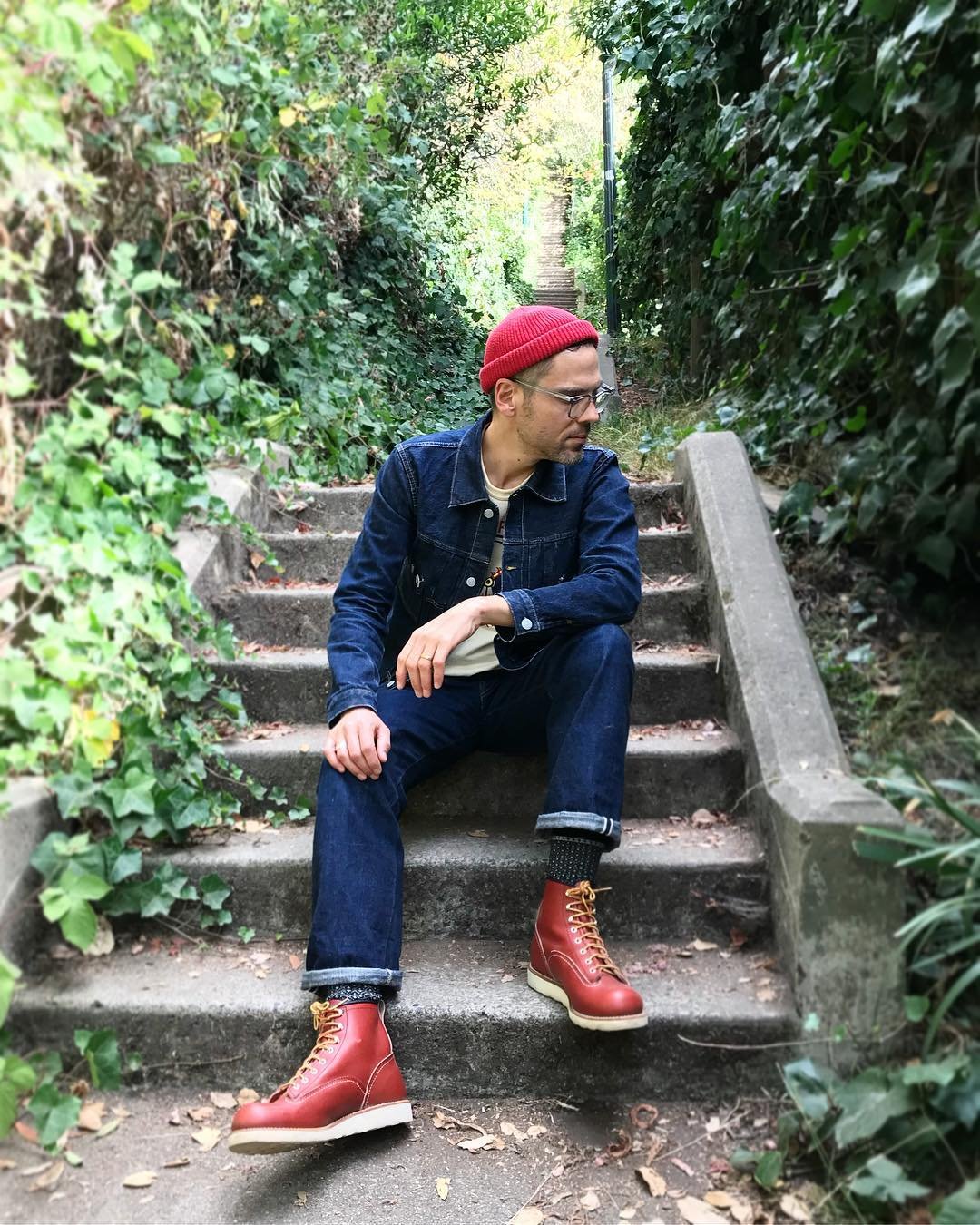 Blue Blooded, Instagrammer, sanforizedson, Denimhunters, raw denim, Bay Area, selvedge denim, Red Wing boots, Red Wing, Red Wings, Lineman