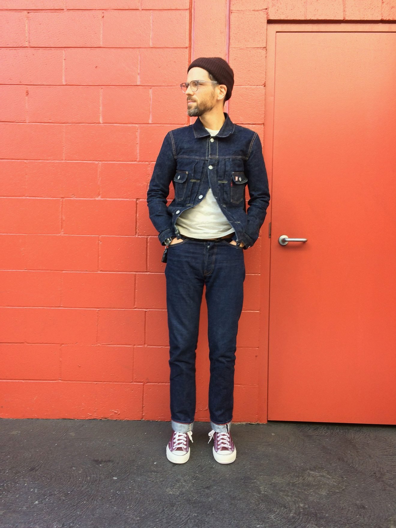Blue Blooded, Instagrammer, sanforizedson, Denimhunters, raw denim, Bay Area, selvedge denim, Converse 70s