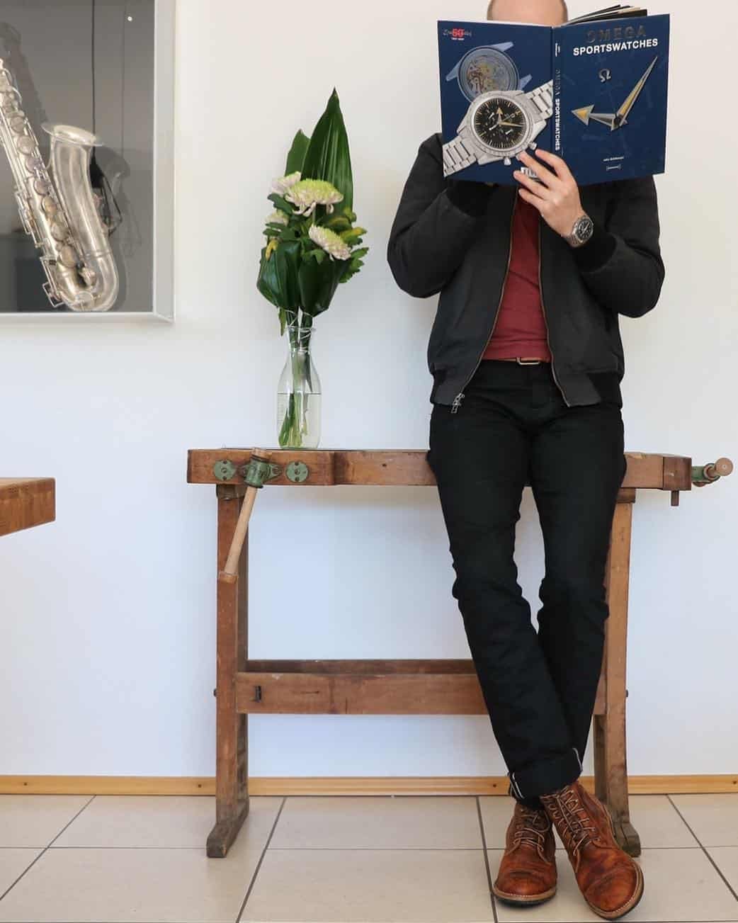 Denimhunters, Blue Blooded, Instagrammer, dry_luke, Omega Speedmaster, vintage, Benzak, BDD, Benzak Denim Developers, raw denim, denim fades, selvedge denim